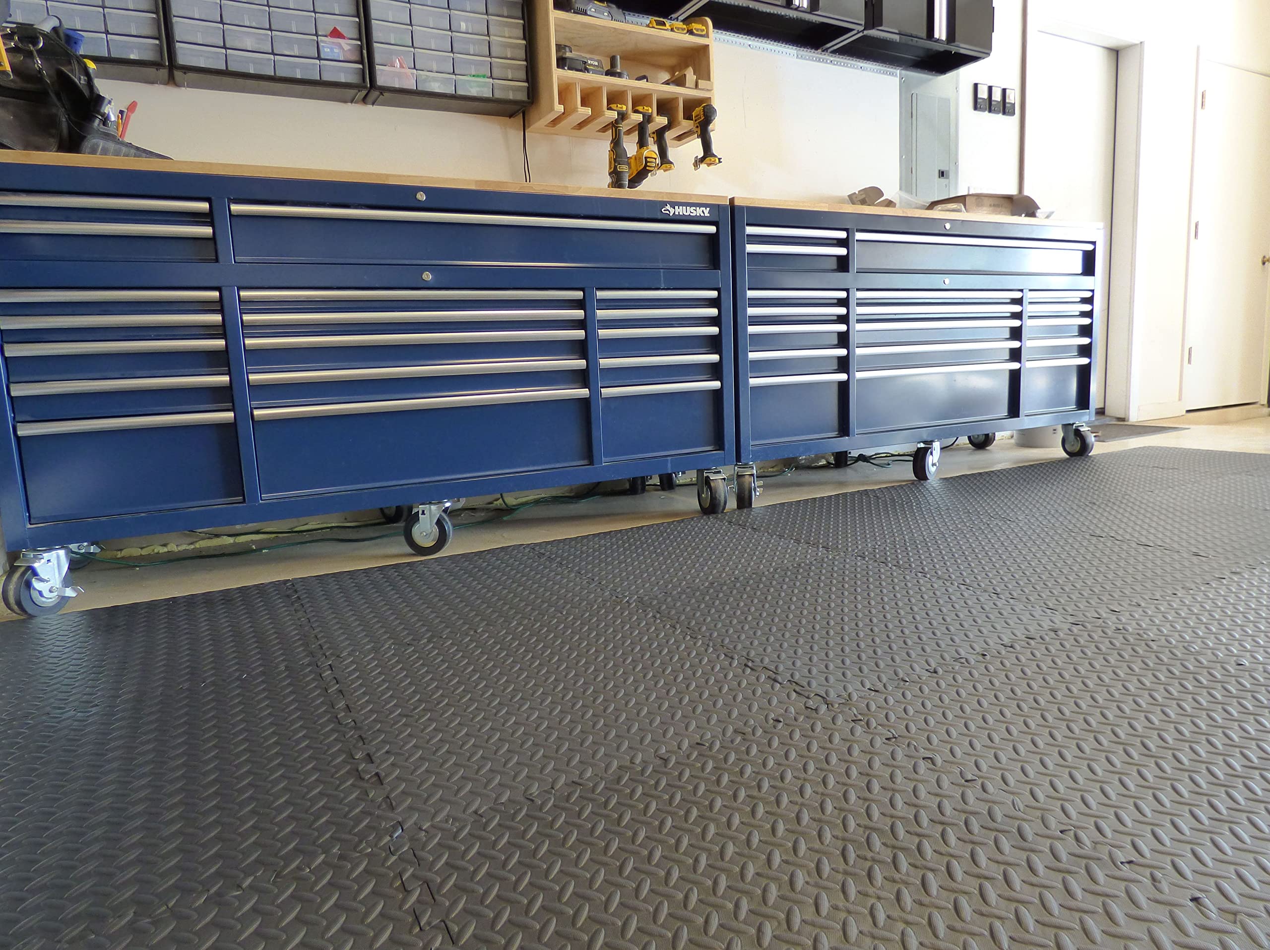 Amazon.com: GET RUNG Diamond Plate Fitness MATS: Interlocking EVA
